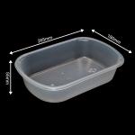 Black Disposable Rectangle FDA Frozen Food Tray Packaging