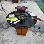 Wood Burning Garden Metal Brasero Steel BBQ Grill