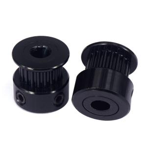 China Aluminum Black Width 6mm GT2 3D Printer Timing Pulley 20 Teeth factory