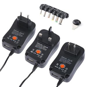 China 30W Power Supply Universal Adapter Adjustable AC To DC 3V/4.5V/6V/7.5V/9V/12V 1.5A Universal Charger Adapter factory