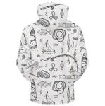 Factory wholesale hoodie with hood all over print custom hoodies