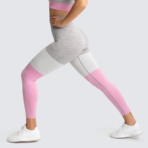 China Sexy Peach hip high-waisted yoga pants woman, seamless knitting breathable abdominal yoga fitness pants factory