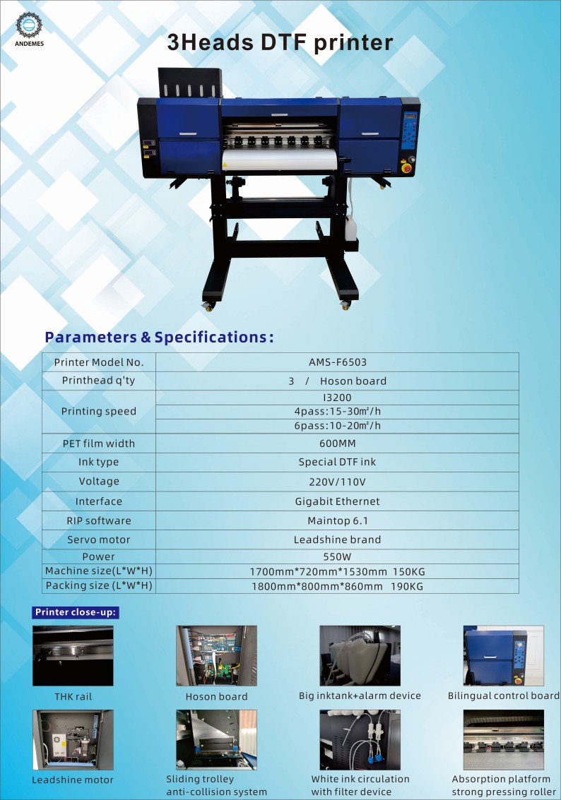 Roll to Roll Plate Type DTF Printer 24 Inch Digital Printing Machine for T-Shirt Printing