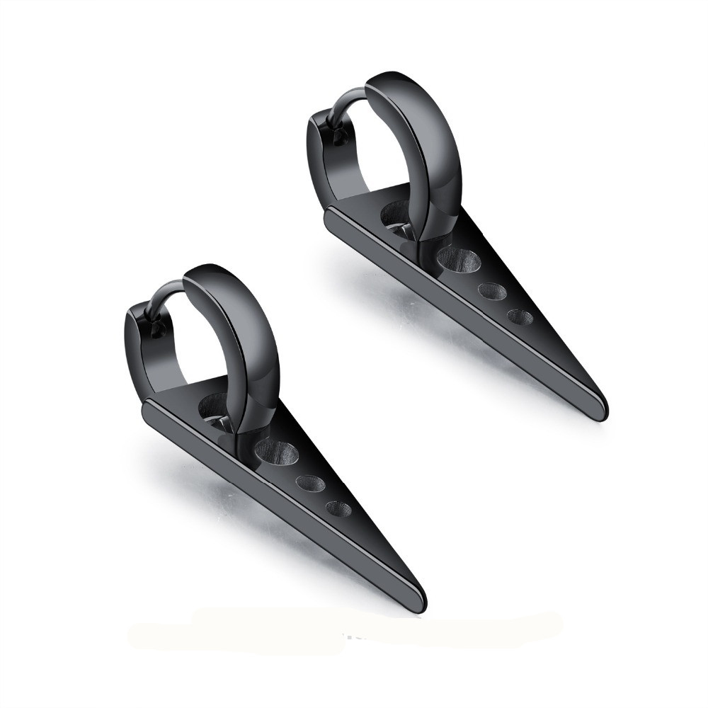 Wholesale Men's Fashion Jewelry Stainless Steel Triangle Hoop Earring