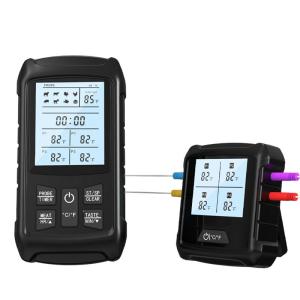China Ultra Accurate Fast 4 Probes Digital Food Thermometer For Smoking Grilling factory