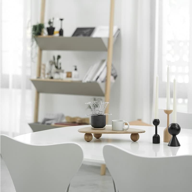 Wooden Pedestal Stand for Decor, Wood Display Tray for Candles Plants Bottles Vases Soap Dispenser