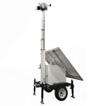 Solar CCTV Trailer Solar Power Trailer With Cameras For Remote Construction