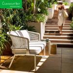 Modern Furniture Fabric and Design Luxury Rattan Outdoor Rope Recliner Sofa Set
