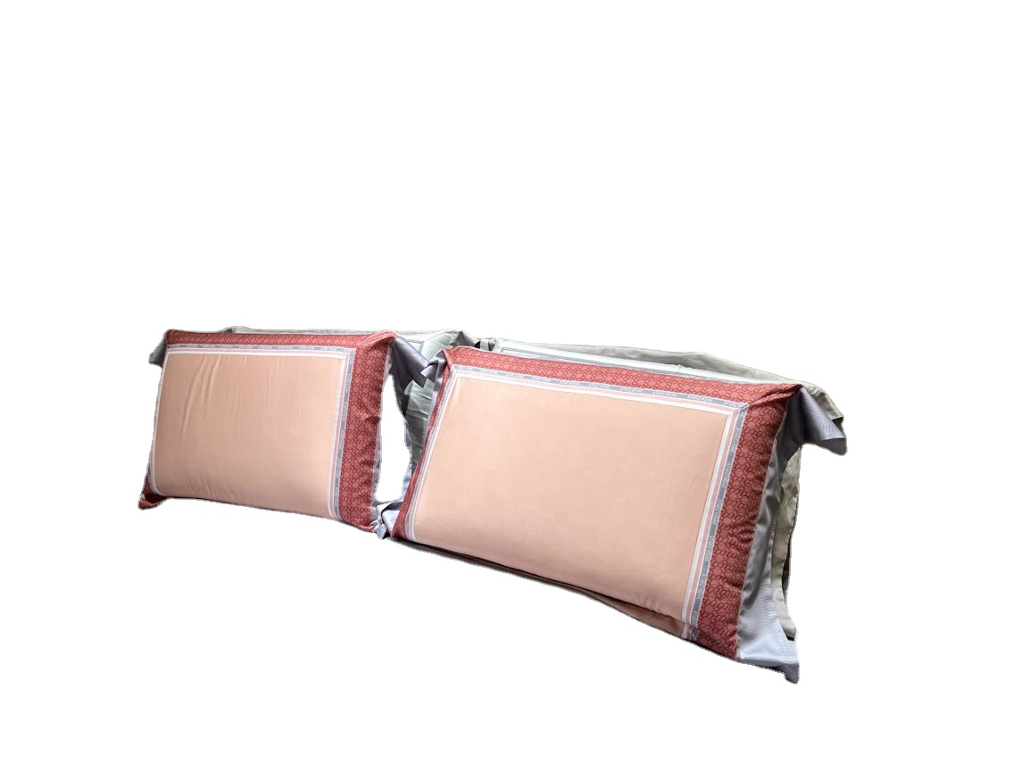 Hotel Bedding Linen 4 Pcs Egyptian Cotton Bedsheet Set with Modern Patchwork Pattern