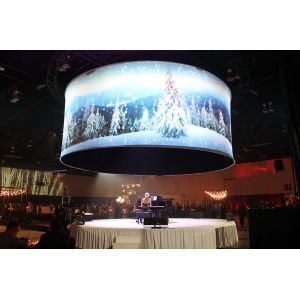 360 Degree Large Curved Projection Screen Custom Sizes With Stand