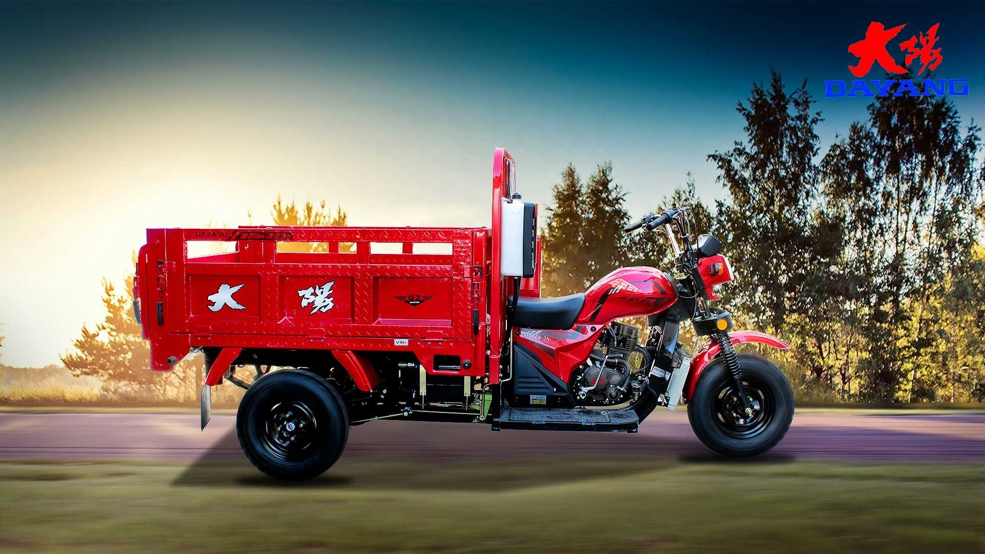 200cc Water Cooling Three Wheel Tricycles Open Body 3 Wheel Cargo Motorcycle for Your