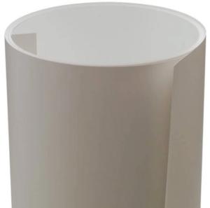 China Alloy 3105 White Color 22 Gauge 0.60mm Thick 350mm Wide PE Pre Painted Aluminum Coil For Gutter Making factory