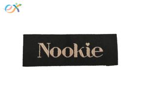China Clothing Woven Fabric Labels , Rectangle Shape Custom Made Fabric Labels factory