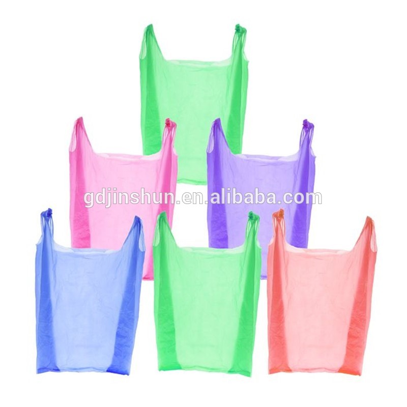 2017 Eco Friendly Customized Logo Non Woven print plastic t shirt shopping bag