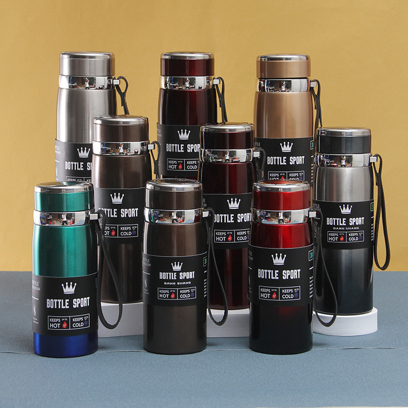 Tumbler, Vaccum Insulated Stainless Steel Tumbler 1000ml Insulated Thermal Bottle Large Vacuum Double Insulation Cup Portable Sports Bottle For Hot