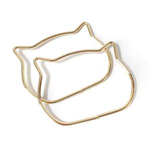 China Colorfast Cat Ear Metal Bag Handles Smooth Edge For Wallet And Clutch ODM factory