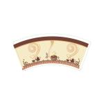 Disposable Eco Friendly Paper Cup Fan 135gsm Water Resistance For Ice Cream