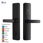 Smart Home Door Lock Zinc Alloy S819 Fingerprint Door Lock 8 Language Tuya Door