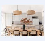 North Europe Solid Wood Kitchen Cabinets Custom European Style Island Counter