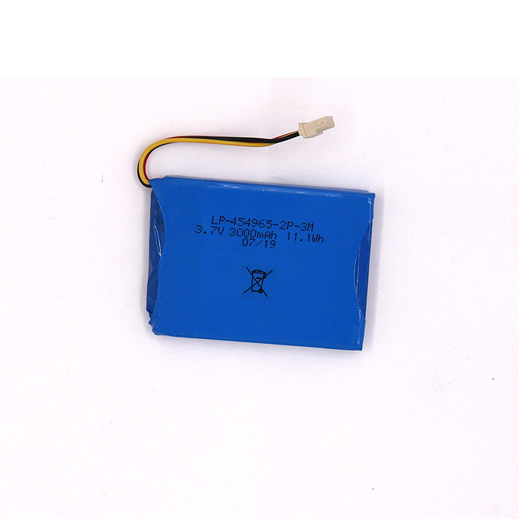 Customized Li Polymer Battery Cell Rechargeable OEM LP-454965-2P-3M 3.7V 3000mAh