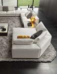 Contemporary Modern Design Fabric Corner L Shaped Sectional Sofa