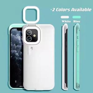China BiDa Shockproof Phone Cases Selfie LED Ring Light Portable Flash Cover For Iphone factory