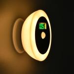Bedroom 0.25w 81mm Motion Sensor Indoor Wall Light Rotating Magnetic Suction