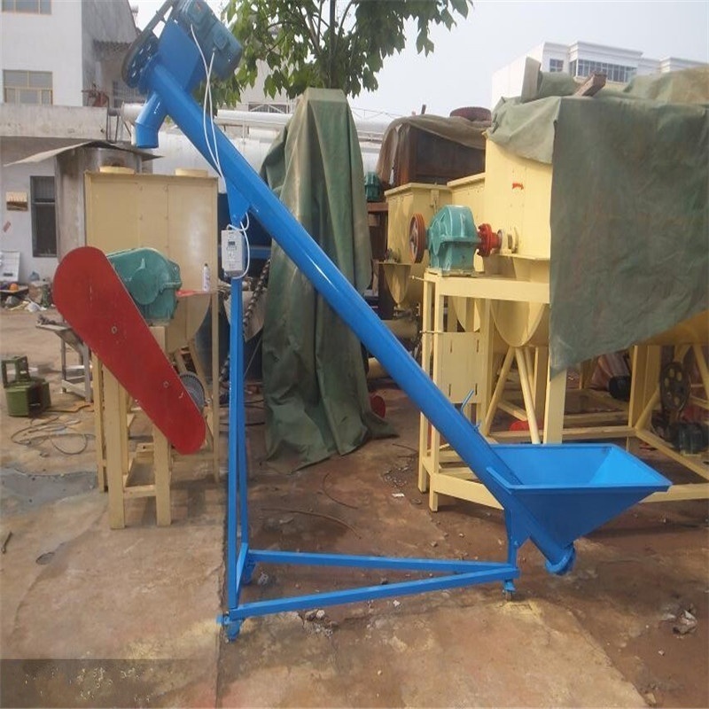 OEM Custom Large Capacity Helical Blade Inclined Conveyor Equipment Screw Conveyor with Hopper