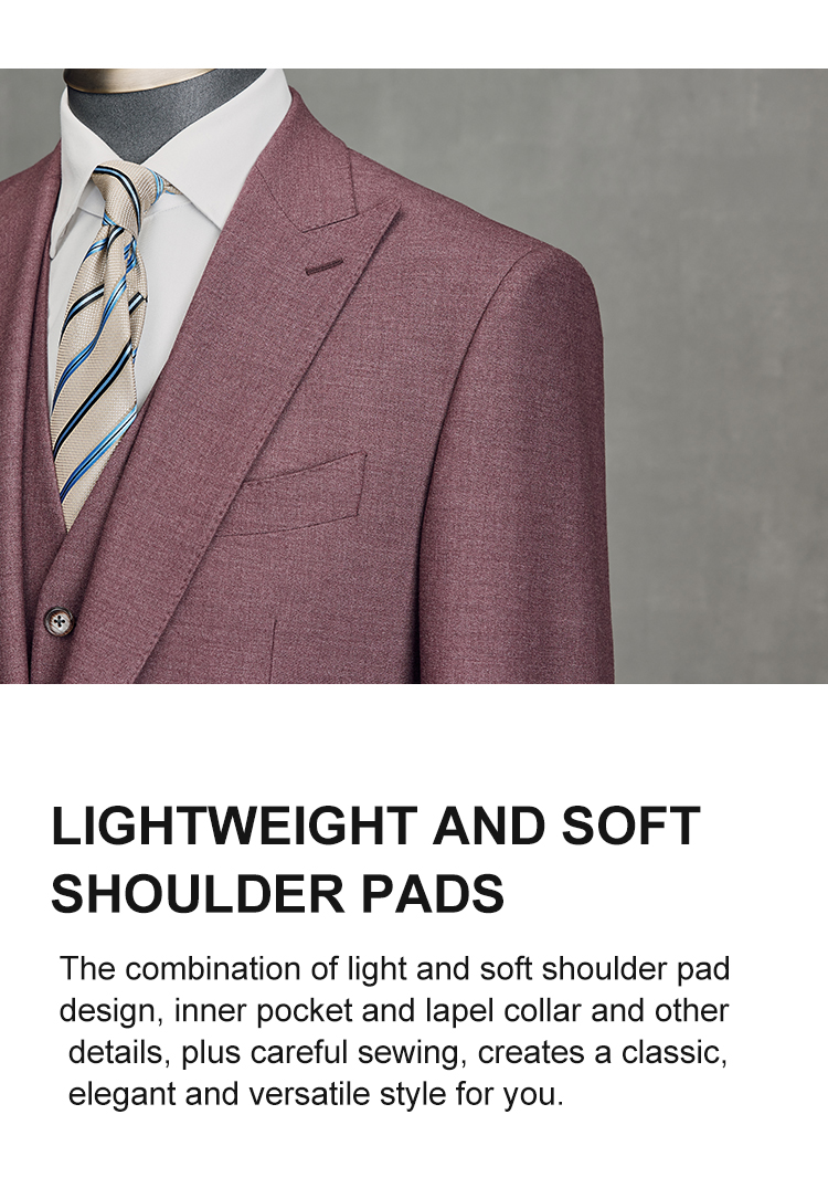 End Wool/Silk Men's Suit for Business Formal Dress Groom Wedding Groomsman Casual Banquet