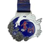 Die-struck Engraving Medal Covered in Glitter