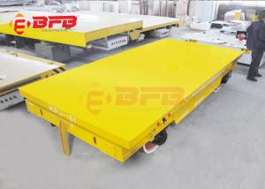 China SGS 16 Ton Cable Drum Motorised Rail Trolley For Steel Plant factory