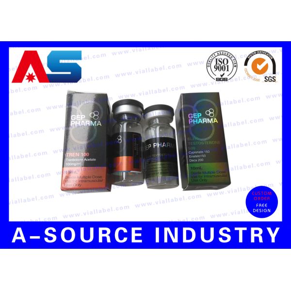 Customized Hologram 10ml Vial Storage Box Regular CMYK Printing Custom Printed