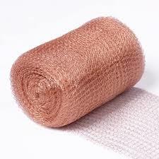 China Knitted Copper Mesh / Copper Knitted Wire Mesh 4mm✕5mm Hole Diameter Soft Cutting In Stock factory