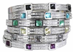 China Titanium steel bracelet diamond fashion stainless opening buckle bracelet female hand decoration full drill bracelet factory