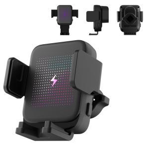 China Powerful And Versatile Magsafe Car Mount Charger RGB Light Display factory