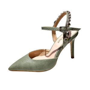 China YTH002 Sandals Women'S Summer Fashion Pointed Stiletto Heels With Rhinestones And Bright Diamonds Snake Pattern High Hee factory