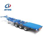 Tri Axle Container Chassis Skeletal Cargo Semi Truck Trailers for 20ft 40ft