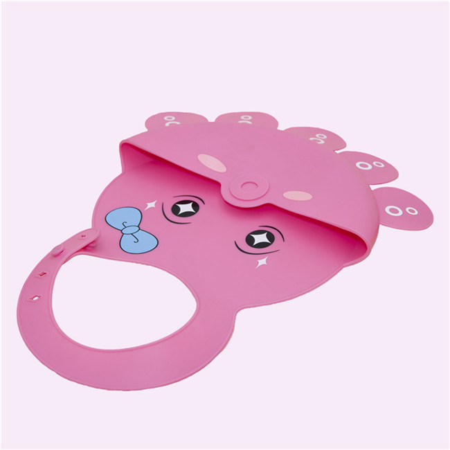 100% Waterproof Baby Shampoo Cap BPA Free Baby Silica Gel Bibs Easy To Clean