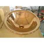 Large Capacity Ceramic Sanitaryware Wash Basin Gold Rose Gold Color PVD Coating