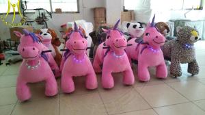 China Hansel plush kiddie toy ride kids toys car electric animal scooters in mall factory