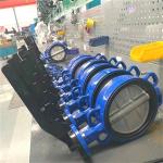 ductile cast iron stainless steel manual 4 inch wafer type butterfly valve