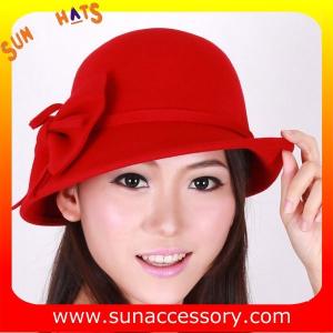 China 0352 unique wool felt red cloche hats ladies ,Shopping online hats and caps factory