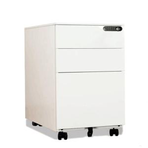 China A4 file Metal Mobile Pedestals With Rubber Wheel Number Lock factory