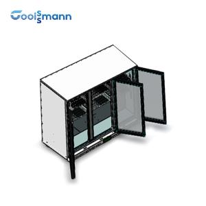 China 3 Door Undercounter Back Bar Cooler Internal LED Light Ventilated Cooling System factory