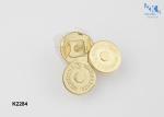 Decorative Metal Bag Magnetic Button 18mm Diameter Light Gold Fashion Design