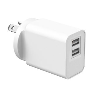 2 Pack Dual Port 12W Wall USB Charger Block With Foldable Plug Charging Box Brick