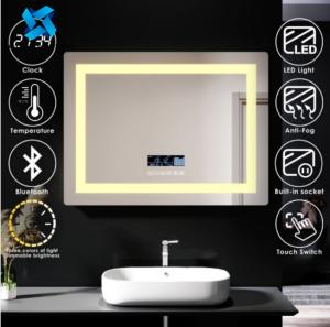 China Heated Illuminated LED Bathroom Mirror With Bluetooth 600*800 700*900 750*1000 factory