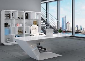 China Elegant Manager Office Furniture Creative Special Shape With White Baking Paint factory