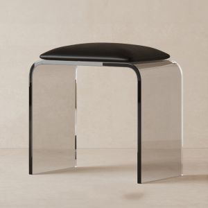 Minimalist Acrylic Transparent Stool for Home Bathroom Living Room and Makeup