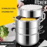 Commercial Cookware Multilayer Stainless Steel Steamer Pot Large Capacity